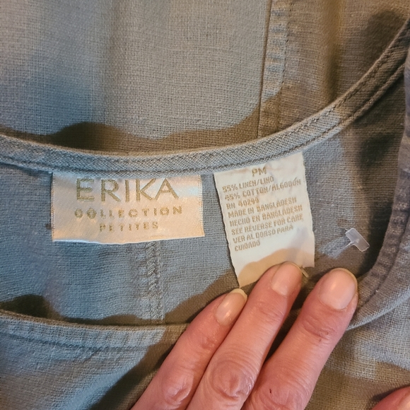 Sleeveless greenish dress with flowers - Picture 4 of 7